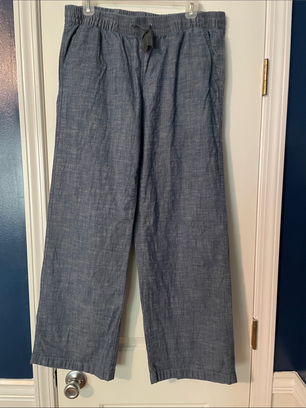Women’s Casual Drawstring Cotton-Blend Pants - Blue
